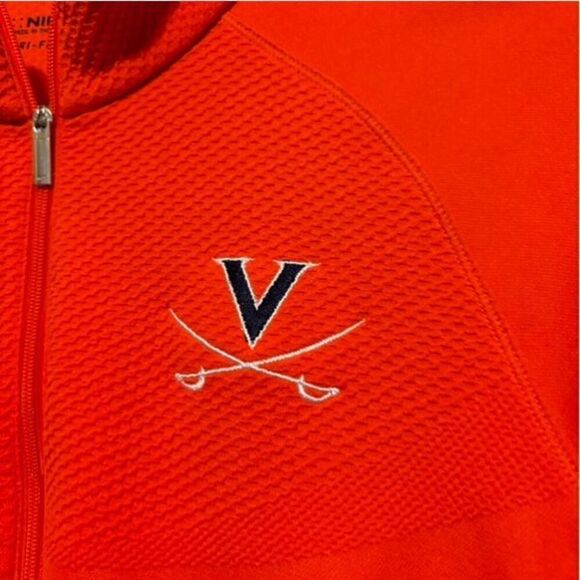 Virginia Cavaliers Nike Golf Dri-Fit Size Medium 1/3 Zipper Performance Shirt - Picture 3 of 6